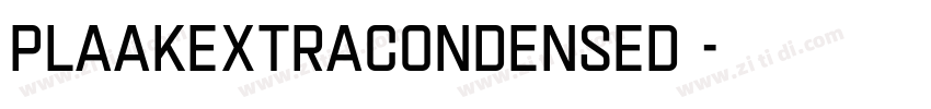 PlaakExtracondensed 字体转换